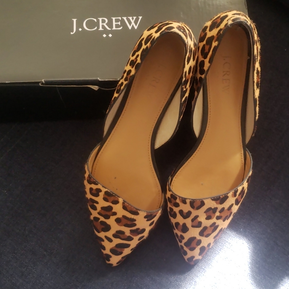 Jcrew Leopard Zoe Calf D'soray Flats